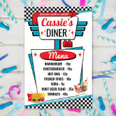 poster Diner Menu 1950