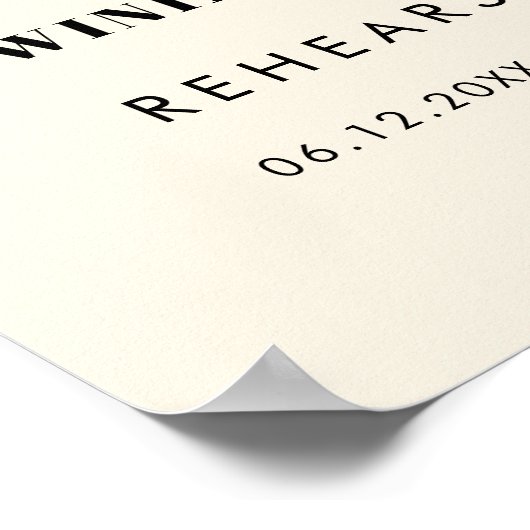 Poster Dîner simple et élégant d'une journée (Coin)