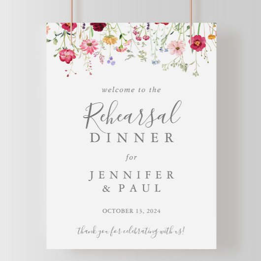 Poster Dîner simple Fleur sauvage