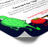 Poster dîner soirée cactus mexicain menu de restauration (Coin)