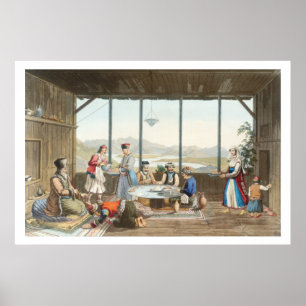 Poster Dîner tenu à Delphi en l'honneur du peintre par