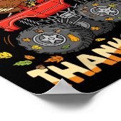 Poster Dînette D'automobile De Dinosaure De Thanksgiving (Coin)