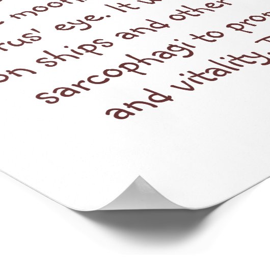 Poster d'information sur l'oeil de Horus (Coin)