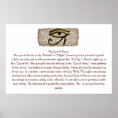 Poster d'information sur l'oeil de Horus (Devant)