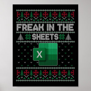 Poster Dingue d'Excel dans les feuilles de calcul Sweat-s