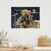 Poster Dinky Bears Drummer (Cuisine)