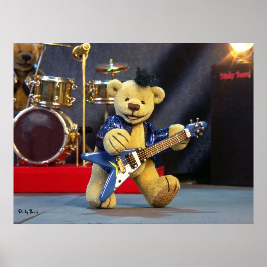 Poster Dinky Bears Guitariste (Devant)