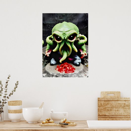 Poster Dinner with Cthulhu (Cuisine)