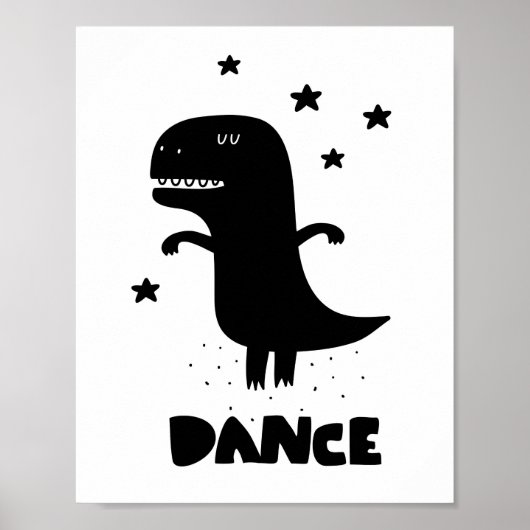 Poster Dino danse (Devant)