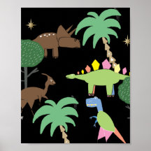 Dino Dinosaur Nuit Dans Jurrasic Park Art Kids