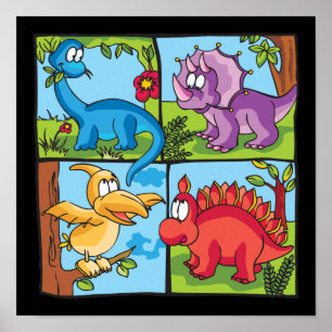 Poster Dino Friends