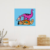 Poster Dino Licking Fred Flintstone (Cuisine)