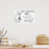 Poster Dino n° 2 : Attaque à la grippe (Cuisine)