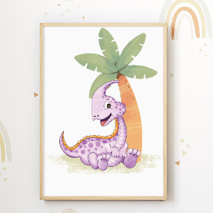 Poster Dino Nursery Dinosaures Salle Enfants Impri