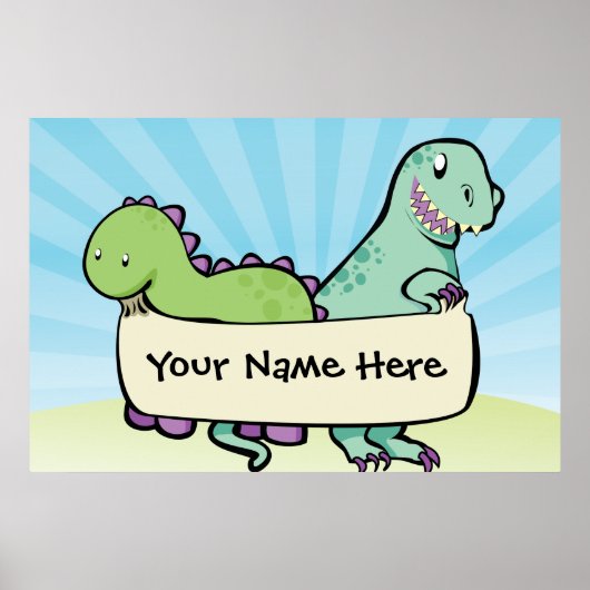 Poster Dino personnalisé (Devant)