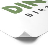 Poster Dino Quatre Anniversaire Symbole de bienvenue (Coin)