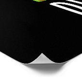 Poster Dino-salé Dinosaure Dinosaure Pun Dark BG (Coin)