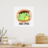 Poster Dino-smore Dinosaure Dinosaure Smore Pun (Cuisine)