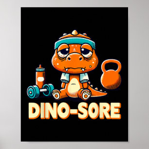 Poster Dino-Sore Poids Bodybuilding Fitness Gym