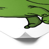Poster Dino vert (Coin)