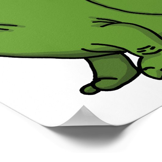 Poster Dino vert (Coin)