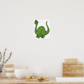 Poster Dino vert (Cuisine)