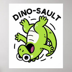 Poster Dinosault Funny Dinosaur Pun