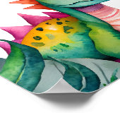 Poster Dinosaur 1er anniversaire Boy Tropical Welcome Par (Coin)