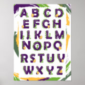 Poster Dinosaur ABC Alphabet mou (Devant)