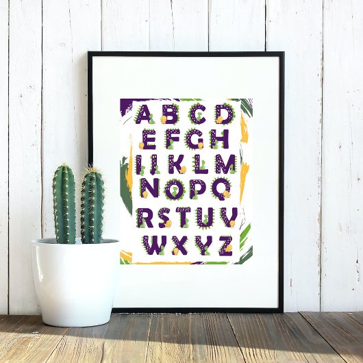Poster Dinosaur ABC Alphabet mou