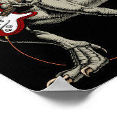 Poster Dinosaur Acoustic Electric B Guitar Player  (Coin)