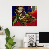 Poster Dinosaur Amis 3 ART IMPRIMER imaginaire goth à bas (Bureau à domicile)