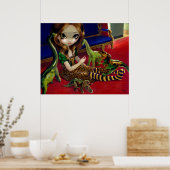 Poster Dinosaur Amis 3 ART IMPRIMER imaginaire goth à bas (Cuisine)