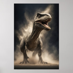 Poster Dinosaur Animaux sauvages Élégant Portrait Dramati