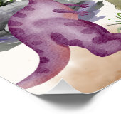 Poster Dinosaur Anniversaire Fête Favoriser Signal (Coin)