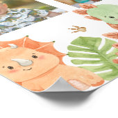 Poster Dinosaur Anniversaire Première année Photo Jalon (Coin)