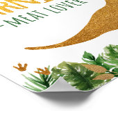 Poster Dinosaur Carnivores Birthday Food Sign (Coin)