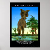 Poster Dinosaur Chasmosaurus Gregory Paul (Devant)