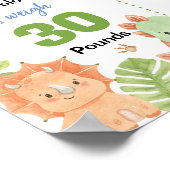 Poster Dinosaur Cute Boy 1er Anniversaire Fête Jalon (Coin)