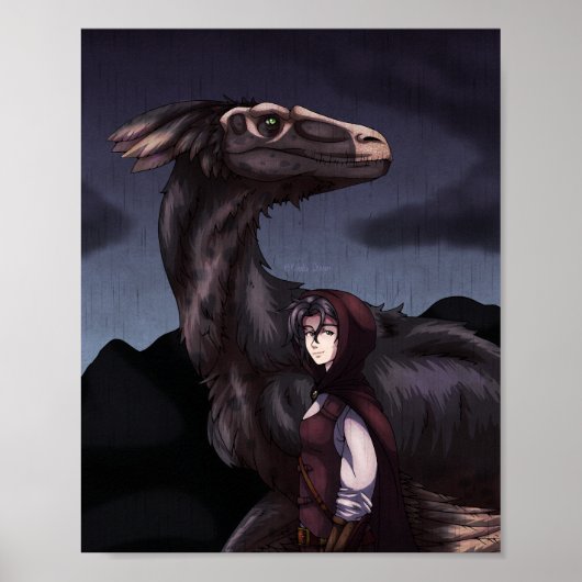 Poster Dinosaur du Jour de la Pluie (Devant)