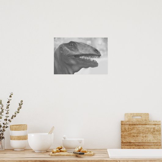 Poster Dinosaur effrayant (Cuisine)