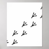 Poster Dinosaur Empreinte isolée (Devant)