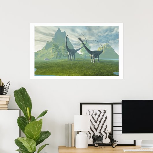 POSTER DINOSAUR LAND PRINT (Bureau à domicile)