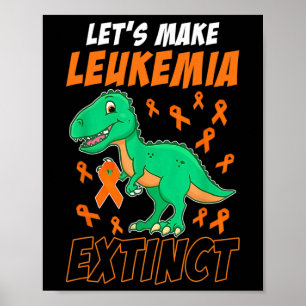 Poster Dinosaur Orange Ribbon Hématologue Reptile Fossile