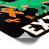 Poster Dinosaur Orange Ribbon Hématologue Reptile Fossile (Coin)