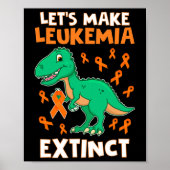 Poster Dinosaur Orange Ribbon Hématologue Reptile Fossile (Devant)