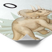 Poster Dinosaur Personalized Name Monogram A Growth Chart (Coin)