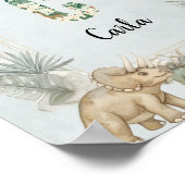 Poster Dinosaur Personalized Name Monogram C Nursery (Coin)