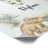 Poster Dinosaur Personalized Name Monogram D Nursery (Coin)