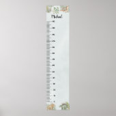 Poster Dinosaur Personalized Name Monogram M Growth Chart (Devant)